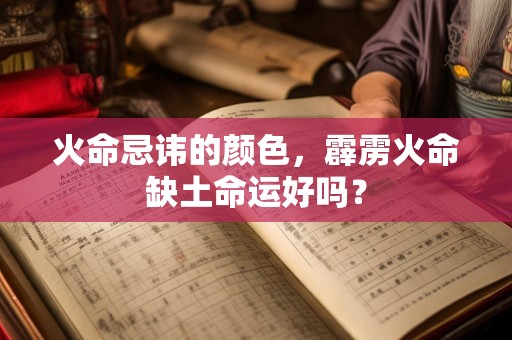 火命忌讳的颜色，霹雳火命缺土命运好吗？