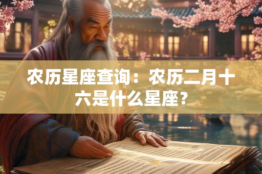 农历星座查询：农历二月十六是什么星座？