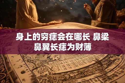 身上的穷痣会在哪长 鼻梁鼻翼长痣为财薄
