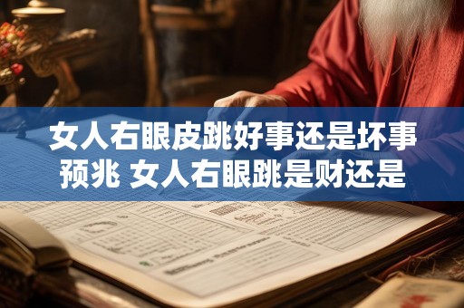 女人右眼皮跳好事还是坏事预兆 女人右眼跳是财还是灾这几天