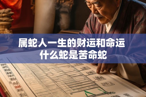 属蛇人一生的财运和命运 什么蛇是苦命蛇