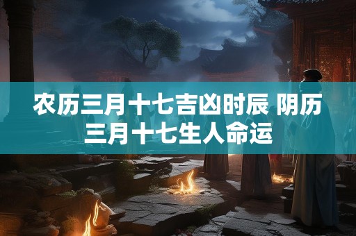 农历三月十七吉凶时辰 阴历三月十七生人命运