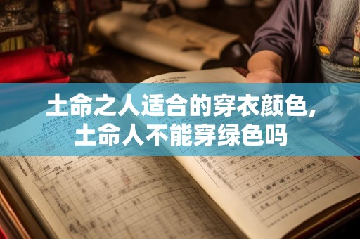 土命之人适合的穿衣颜色,土命人不能穿绿色吗