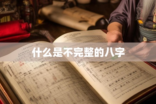 什么是不完整的八字