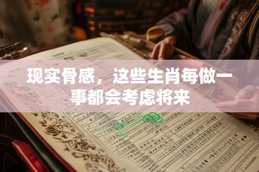 现实骨感，这些生肖每做一事都会考虑将来