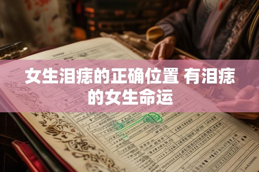女生泪痣的正确位置 有泪痣的女生命运