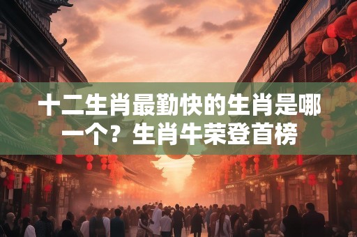 十二生肖最勤快的生肖是哪一个？生肖牛荣登首榜