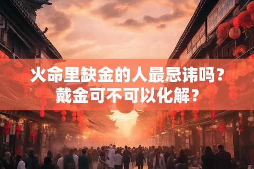 火命里缺金的人最忌讳吗？戴金可不可以化解？