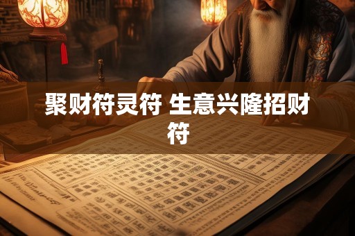 聚财符灵符 生意兴隆招财符