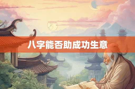 八字能否助成功生意