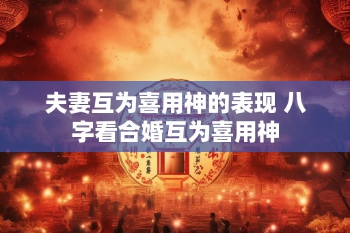夫妻互为喜用神的表现 八字看合婚互为喜用神