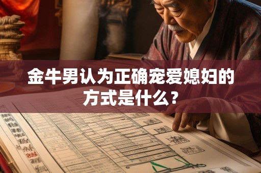 金牛男认为正确宠爱媳妇的方式是什么？