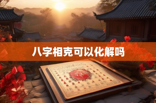 八字相克可以化解吗