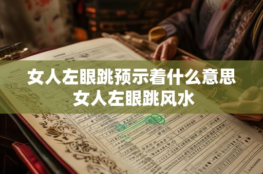 女人左眼跳预示着什么意思 女人左眼跳风水
