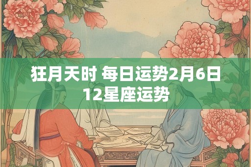 狂月天时 每日运势2月6日12星座运势