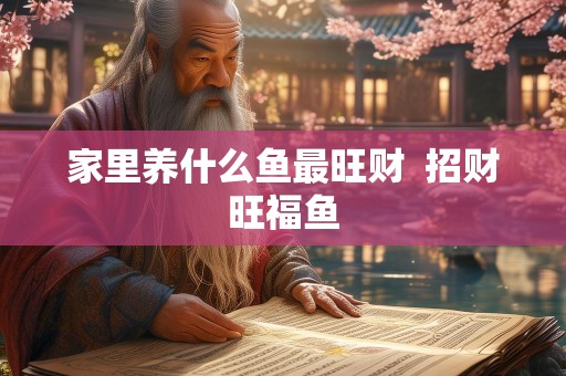 家里养什么鱼最旺财  招财旺福鱼