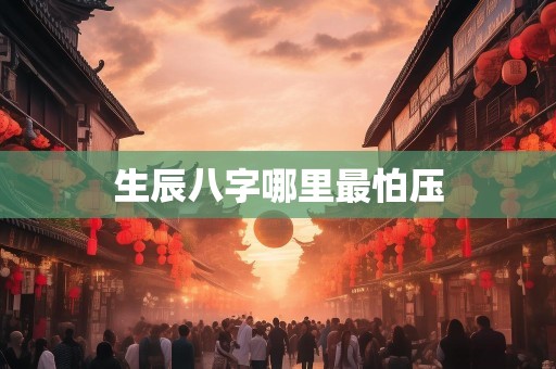 生辰八字哪里最怕压