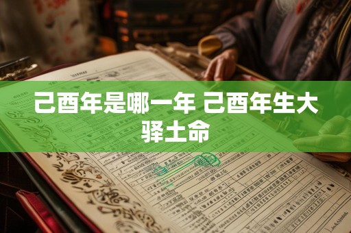 己酉年是哪一年 己酉年生大驿土命