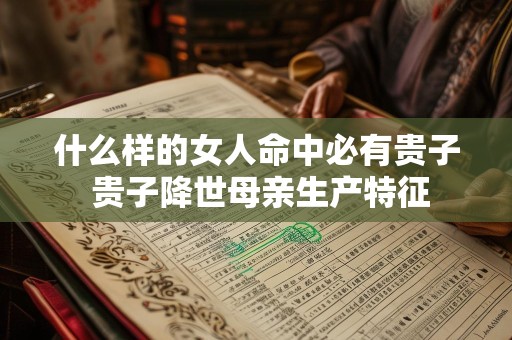什么样的女人命中必有贵子 贵子降世母亲生产特征