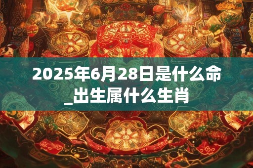 2025年6月28日是什么命_出生属什么生肖