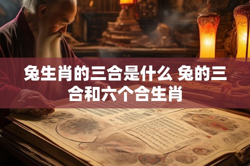 兔生肖的三合是什么 兔的三合和六个合生肖