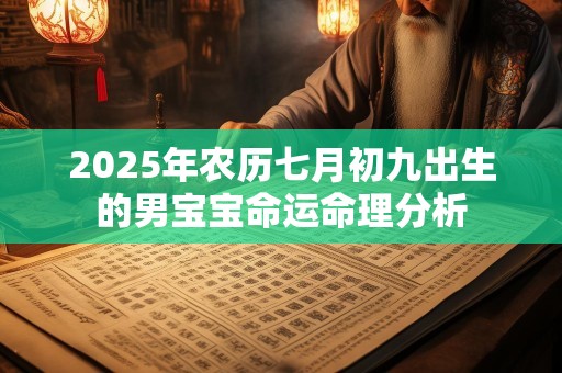 2025年农历七月初九出生的男宝宝命运命理分析