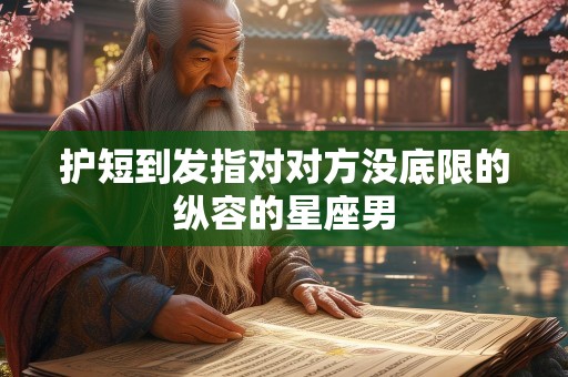 护短到发指对对方没底限的纵容的星座男