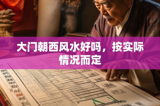 大门朝西风水好吗，按实际情况而定