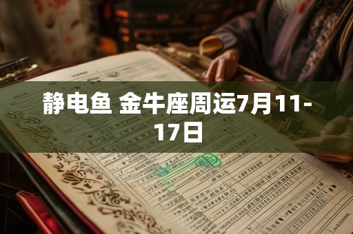 静电鱼 金牛座周运7月11-17日