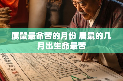 属鼠最命苦的月份 属鼠的几月出生命最苦