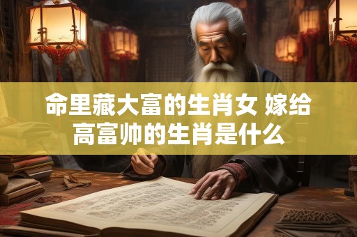 命里藏大富的生肖女 嫁给高富帅的生肖是什么