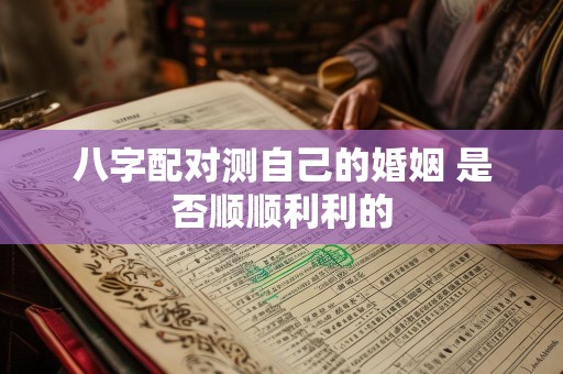 八字配对测自己的婚姻 是否顺顺利利的