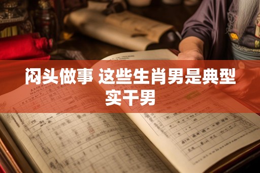闷头做事 这些生肖男是典型实干男