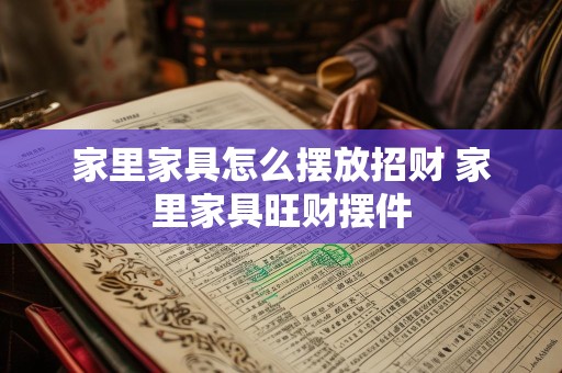 家里家具怎么摆放招财 家里家具旺财摆件