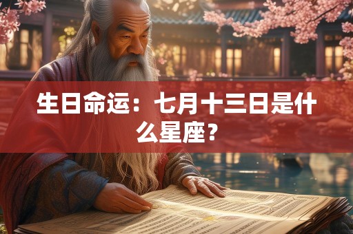 生日命运：七月十三日是什么星座？