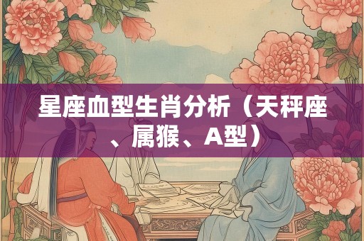 星座血型生肖分析（天秤座、属猴、A型）