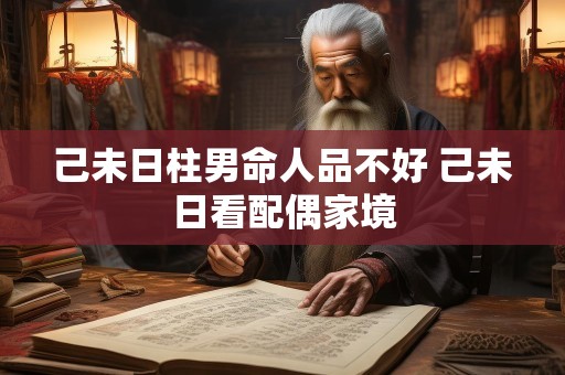 己未日柱男命人品不好 己未日看配偶家境