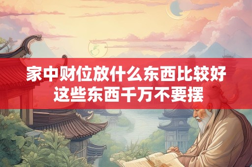 家中财位放什么东西比较好 这些东西千万不要摆