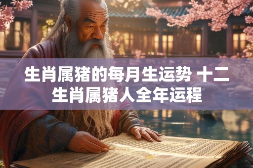 生肖属猪的每月生运势 十二生肖属猪人全年运程