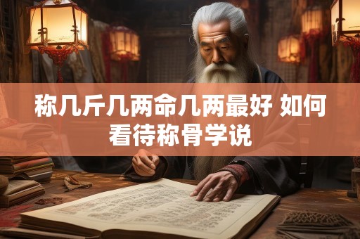 称几斤几两命几两最好 如何看待称骨学说