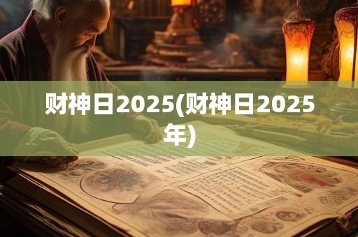 财神日2025(财神日2025年)
