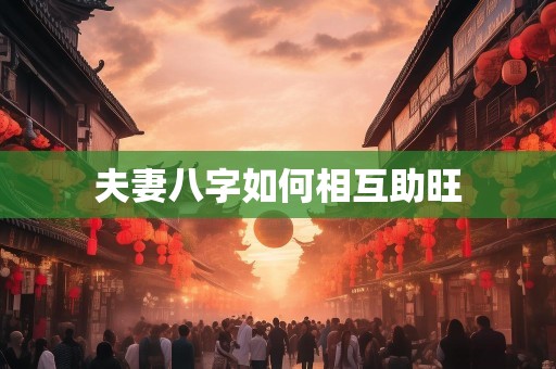 夫妻八字如何相互助旺