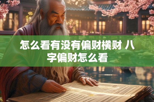 怎么看有没有偏财横财 八字偏财怎么看