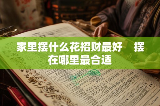 家里摆什么花招财最好    摆在哪里最合适