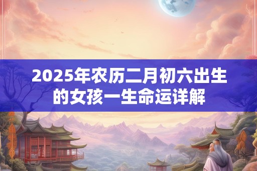 2025年农历二月初六出生的女孩一生命运详解