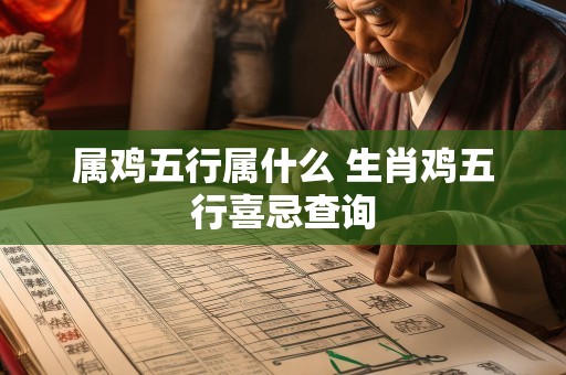 属鸡五行属什么 生肖鸡五行喜忌查询