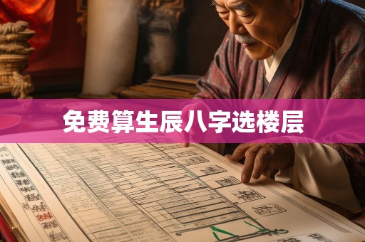免费算生辰八字选楼层