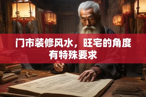 门市装修风水，旺宅的角度有特殊要求