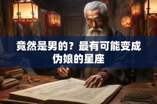 竟然是男的？最有可能变成伪娘的星座