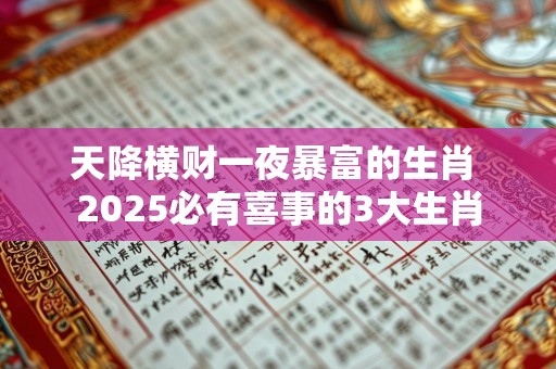 天降横财一夜暴富的生肖 2025必有喜事的3大生肖